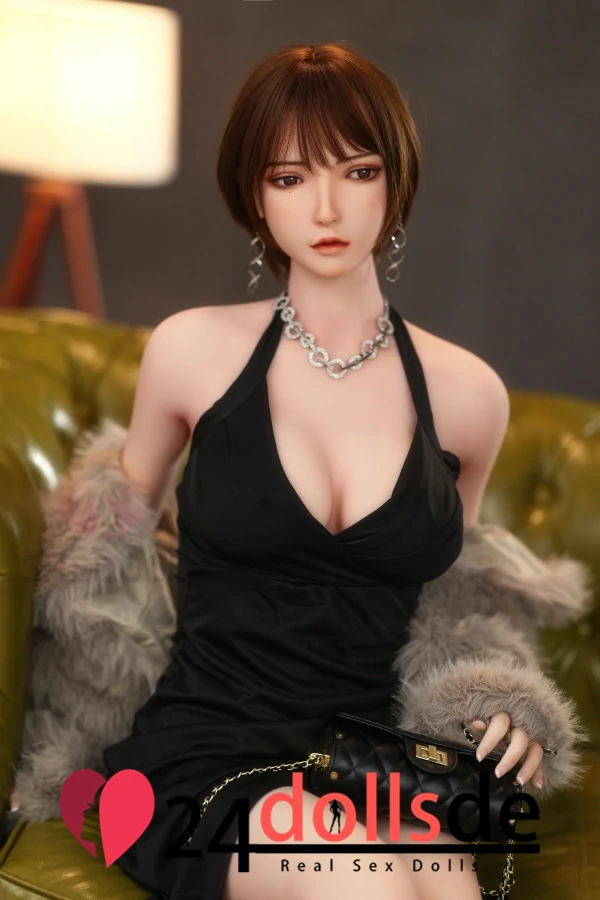 158cm C-Cup Asiatischer Stil Sex Doll mit Silikonkopf + TPE-Körper SHE Puppen