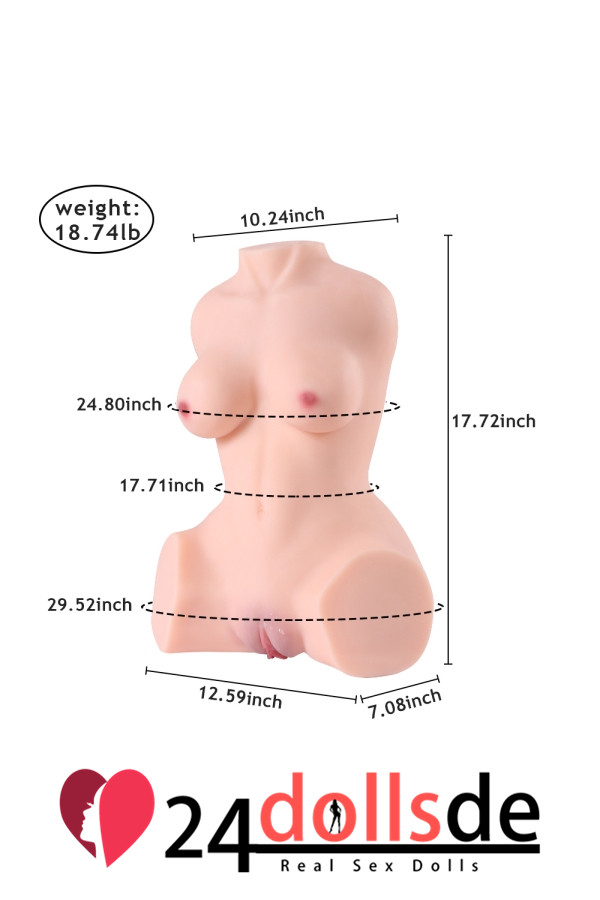 9.2kg TPR Juana Lebensechte Pussy Gesäß Torso Sofortige Lieferung Yeloly Doll